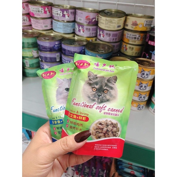 Pate cho chó mèo siêu nhiều thịt viên