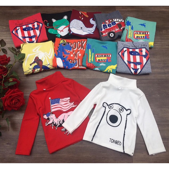 Áo cotton len cổ 5 phân