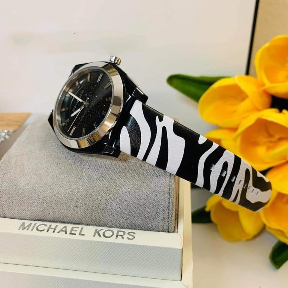 Đồng hồ nữ michael kors mk2856 dây da hoa văn ngựa vằn size 39mm