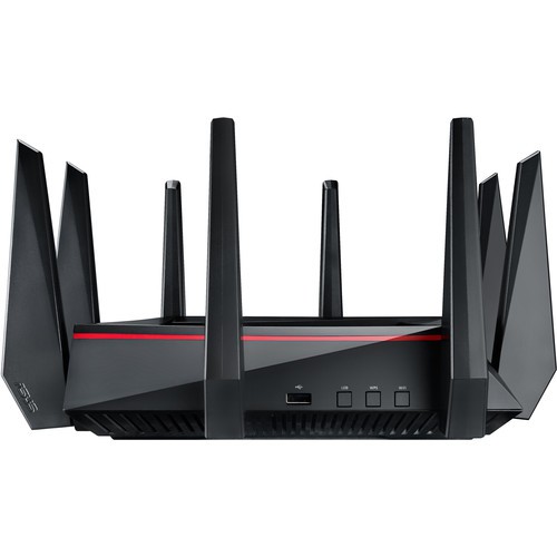 Router Wifi ASUS RT-AC5300 Ba băng tần, Chuẩn AC5300 Chuyên cho gaming, 4K streaming, công nghệ AiProtection