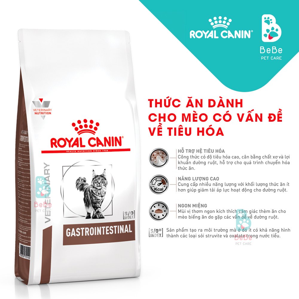 [2Kg] Hạt ROYAL CANIN Gastro Intestinal - Hỗ Trợ Mèo Có Vấn Đề Về Tiêu Hoá
