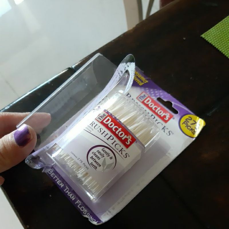 TĂM XỈA RĂNG DẺO / TĂM CHỈ CÂY- THE DOCTOR'S BRUSH PICKS INTERDENTAL TOOTHPICKS - HỘP 120 CÂY HOẶC HỘP 275 CÂY