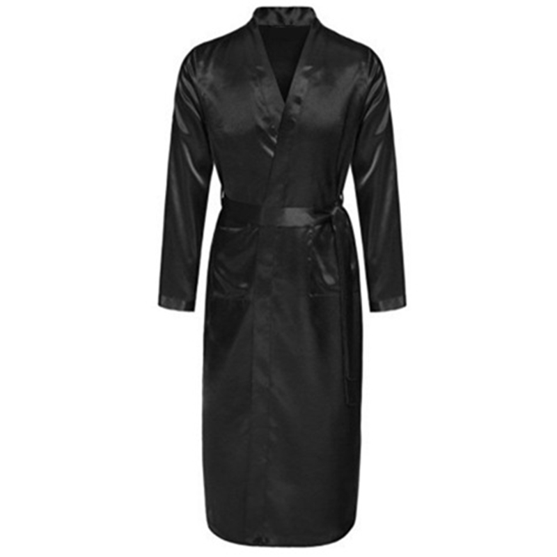 Áo Choàng Tắm Lụa satin Dài Mặc Ngủ Mùa Hè Cho Nam