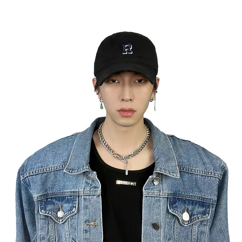 Nón lưỡi trai MG STUDIO họa tiết thêu chữ “R” với nhiều màu tuỳ chọn