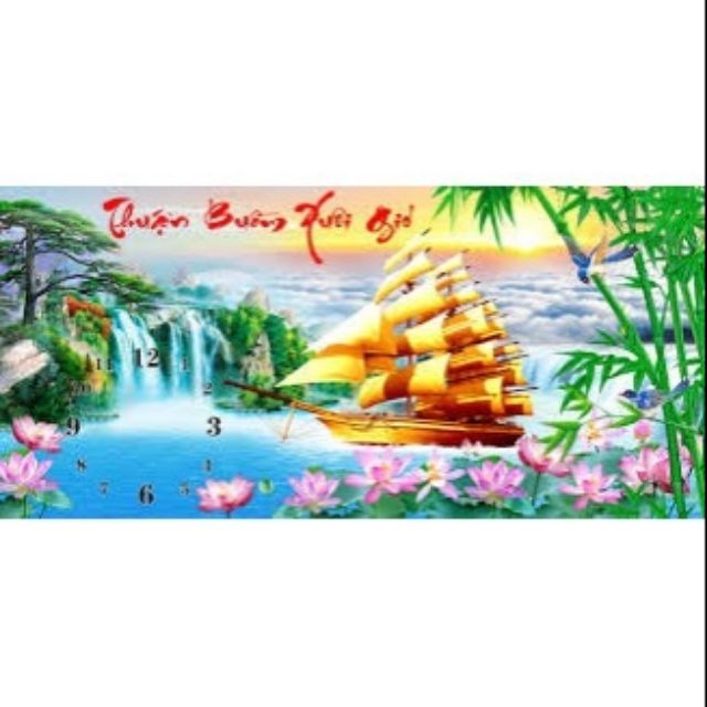 Tranh đính đá phong cảnh DF431 120x60cm