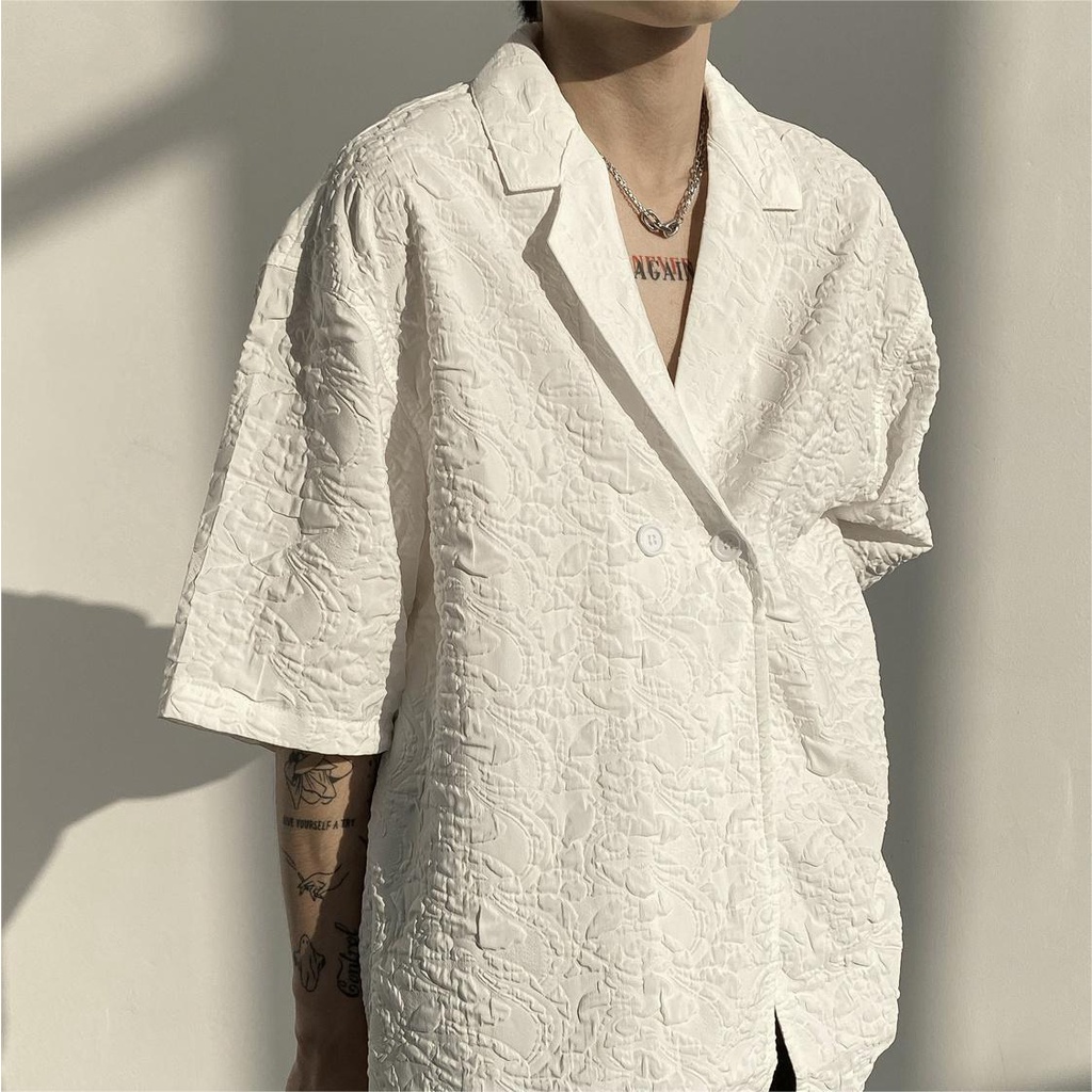 Áo Sơ Mi Tay Ngắn In Họa Tiết Cổ Điển Thời Trang Cho Nam Và Nữ áo sơ mi tay ngắn unisex sơ mi hoạ tiết nam ngắn tay áo phong cách nhật bản