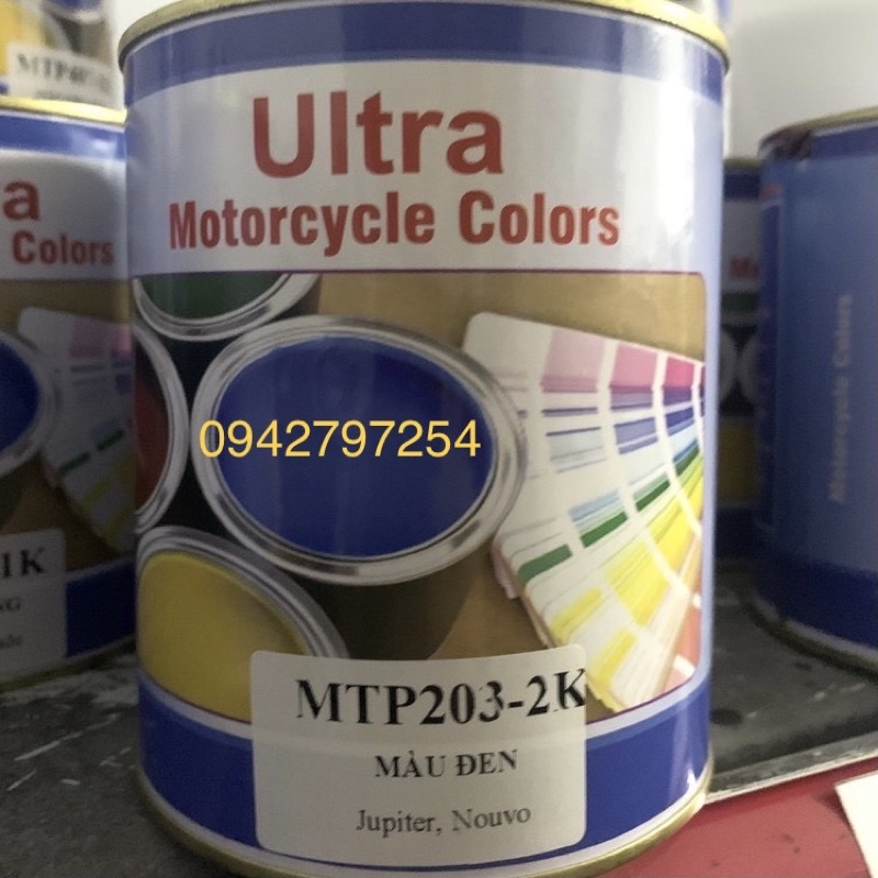 Sơn xe máy Yamaha Exciter màu Đen bóng MTP203-1K Ultra Motorcycle Colors