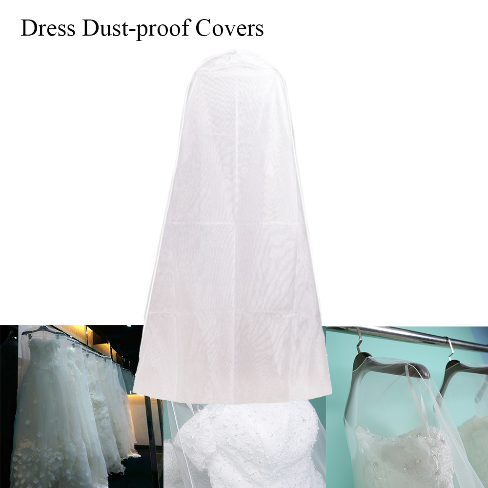 Túi bọc bảo vệ quần áo/đầm cưới cô dâu trong suốt treo tủ quần áo chống bụi tiện dụng cho gia đình 
