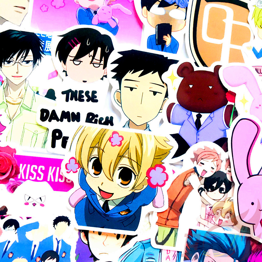 Bộ 50 miếng dán đề can hỗn hợp DIY phong cách hoạt hình Ouran High School Host Club Series 01 Fujioka Haruhi