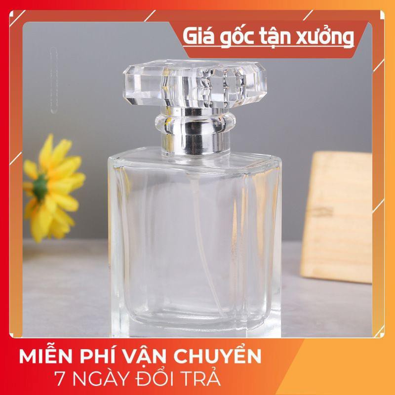 Lọ chiết nước hoa 30ml/50ml nắp trong / lọ đựng dầu thơm