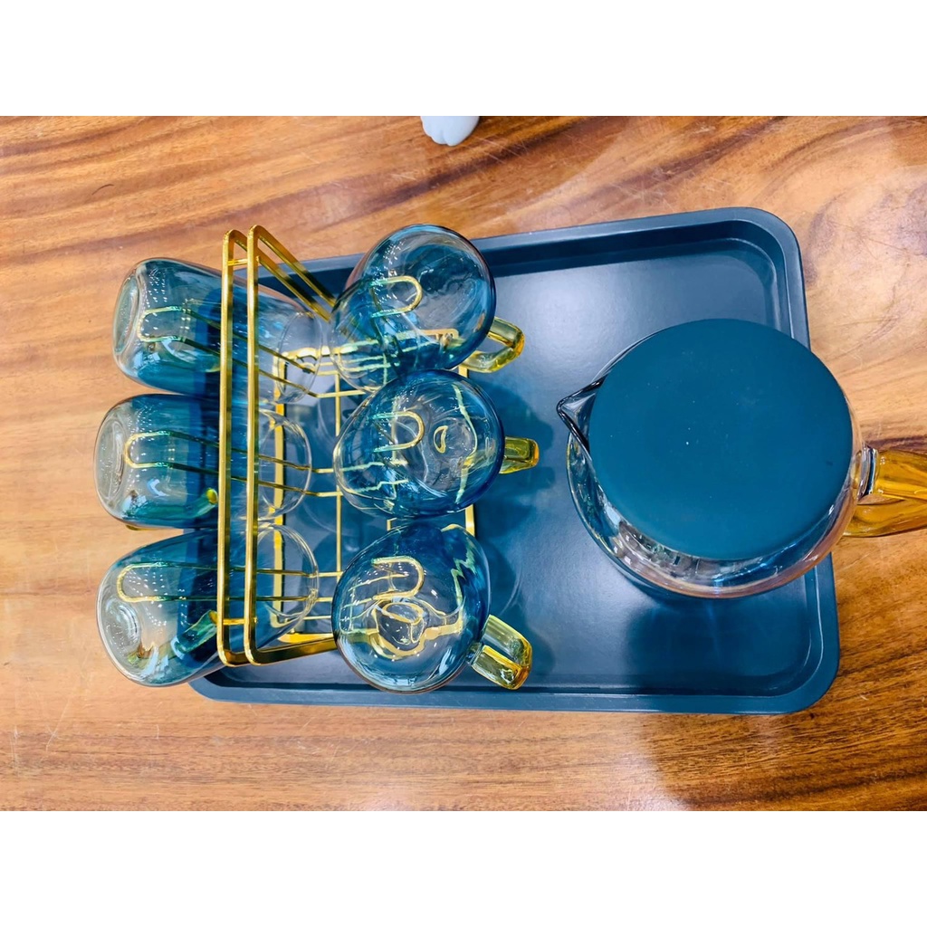 ly uống nước. set cốc thủy tinh pha lê uống nước