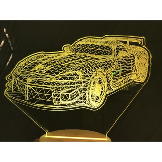 Đèn ngủ led 3D 16 màu Ô TÔ 3D, khắc hình theo yêu cầu, Khắc hình cá nhân,để bàn, đèn ngủ, quà tặng sinh nhật