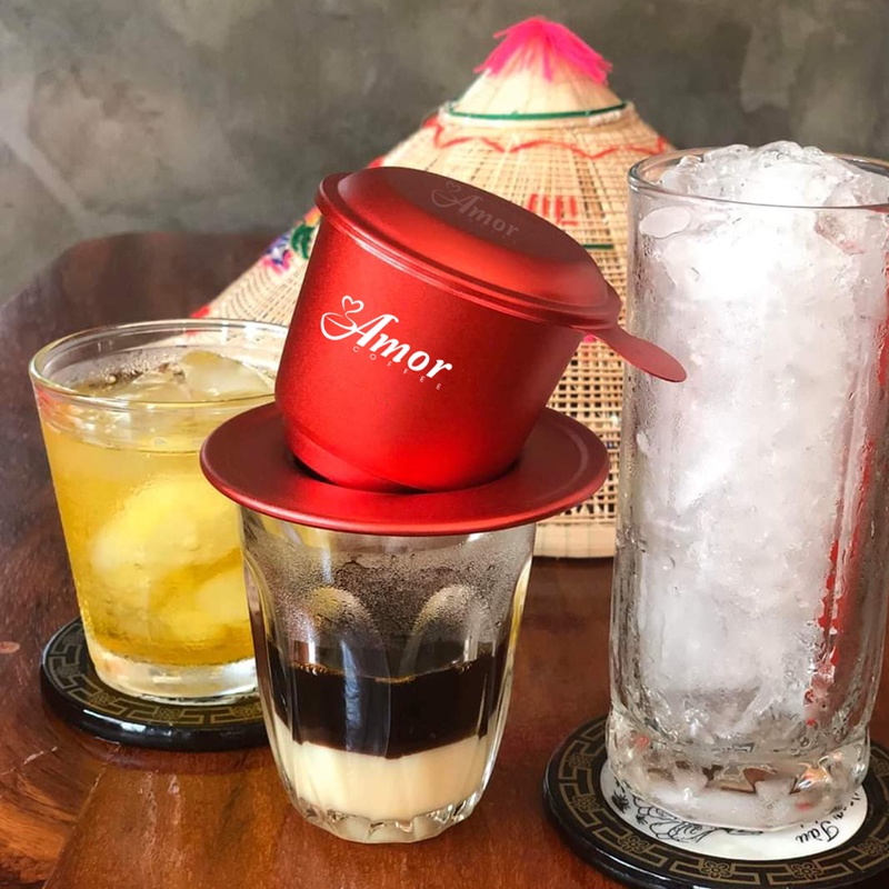 Phin Pha Cà Phê NHÔM MÀU Cao Cấp, Mạ ANODE Chất Lượng Cao  Amor Coffee