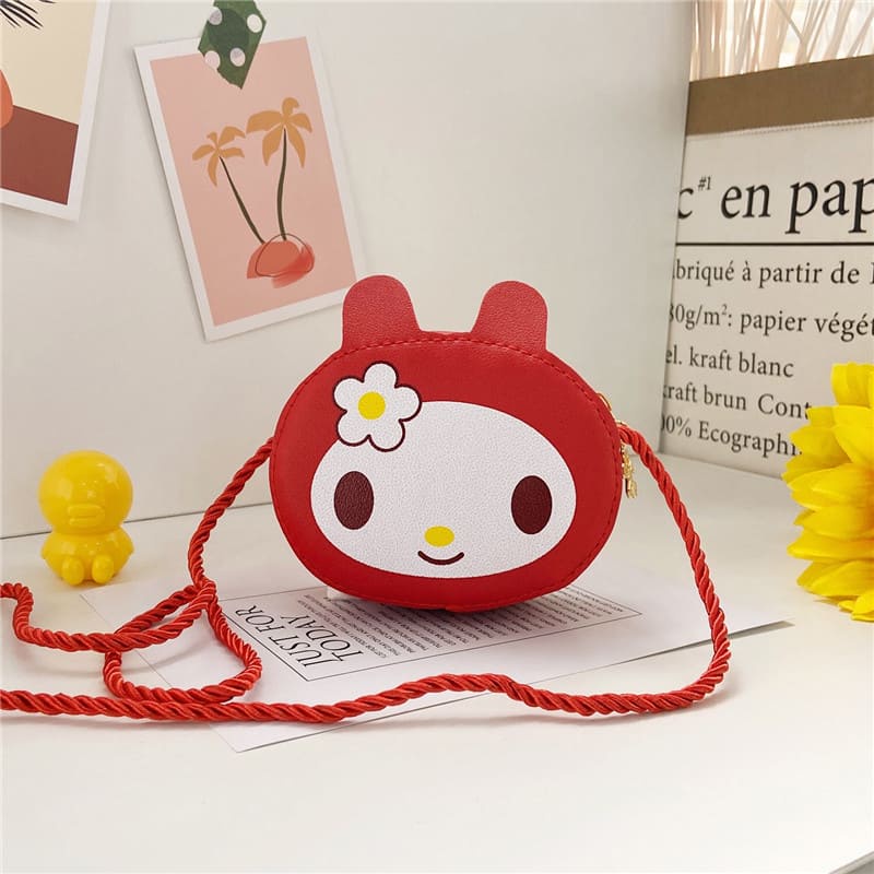 Túi Đeo Chéo Da PU Hình Hello Kitty