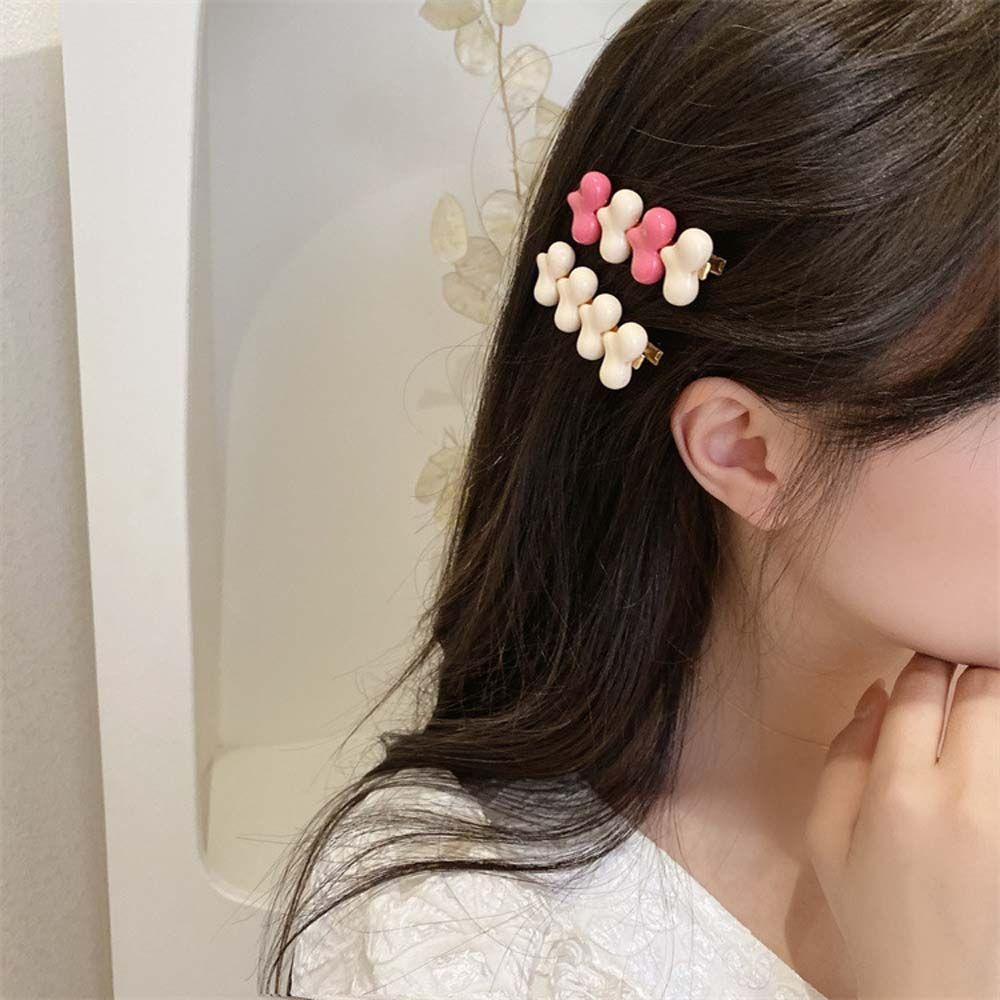 Set Kẹp Tóc Nhựa Hình Trái Tim Phong Cách Hàn Quốc Dễ Thương