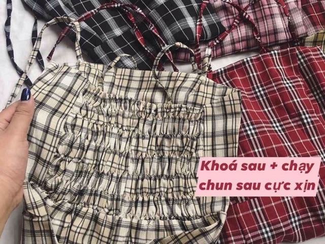Váy caro xinh xẻo