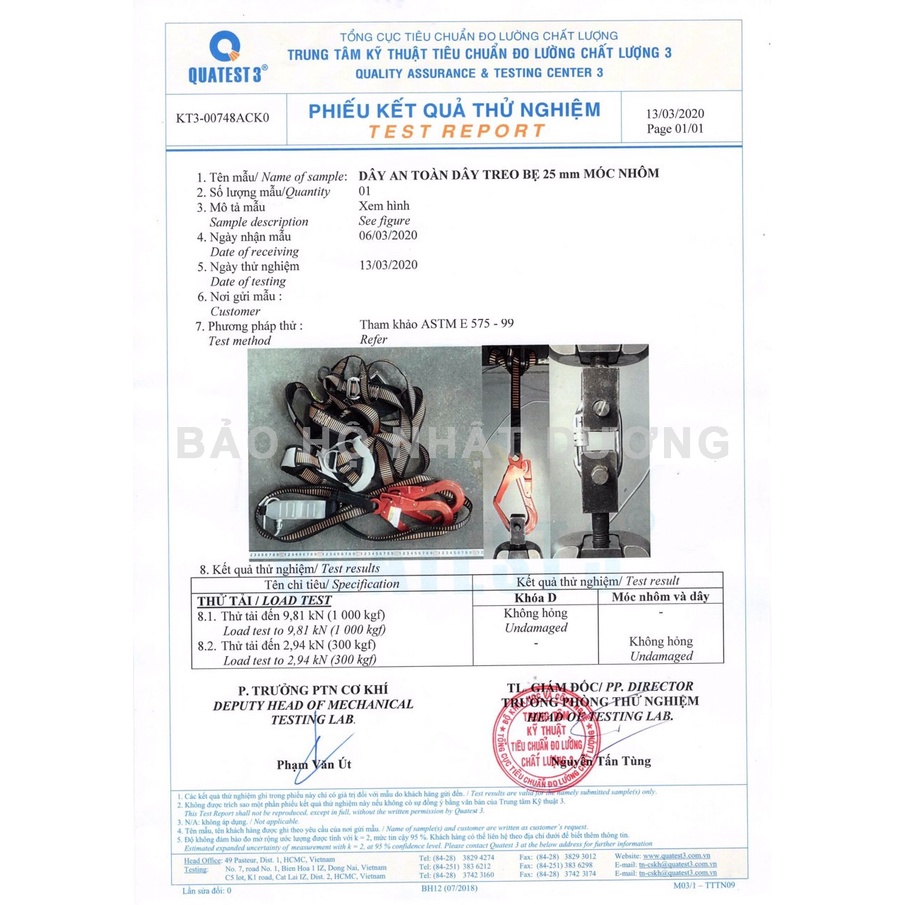Dây an toàn toàn thân 2 móc nhôm có giảm xóc BEN11, Dây bảo hộ lao động Nhật Dương cao cấp điệm lưng túi đựng