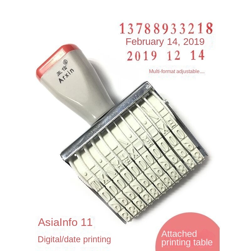 Con Dấu Số Điện Thoại 11 Số 0-9 Ngày Tháng Có Thể Điều Chỉnh