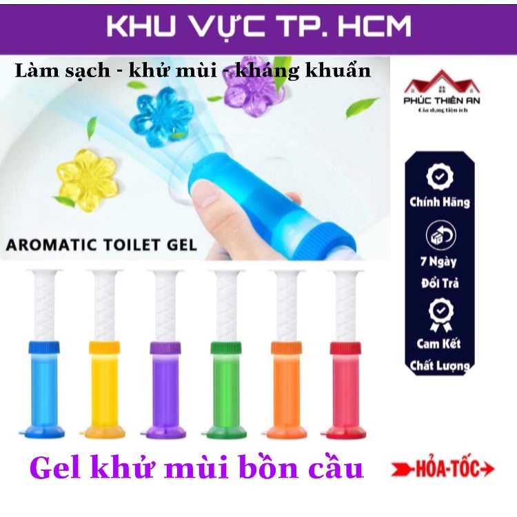 Gel khử mùi bồn cầu, toilet dạng bông hoa - Khử mùi, làm sạch, diệt khuẩn