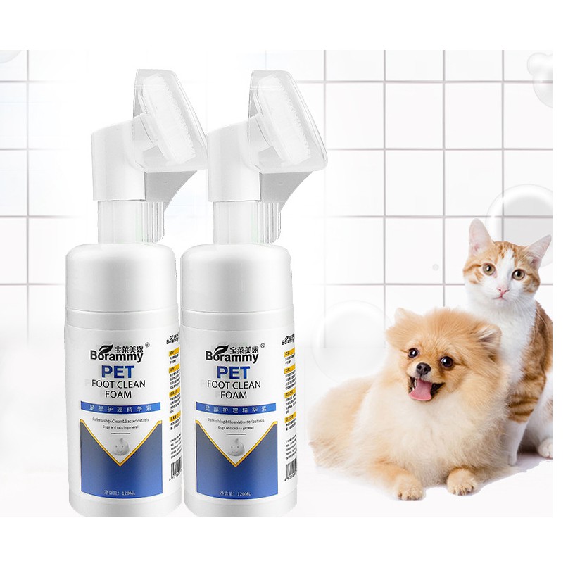 Dung Dịch Xịt Vệ Sinh Chân Cho Chó Mèo Borammy 120ml