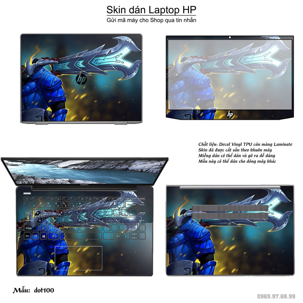 Skin dán Laptop HP in hình Dota 2 nhiều mẫu 17 (inbox mã máy cho Shop)