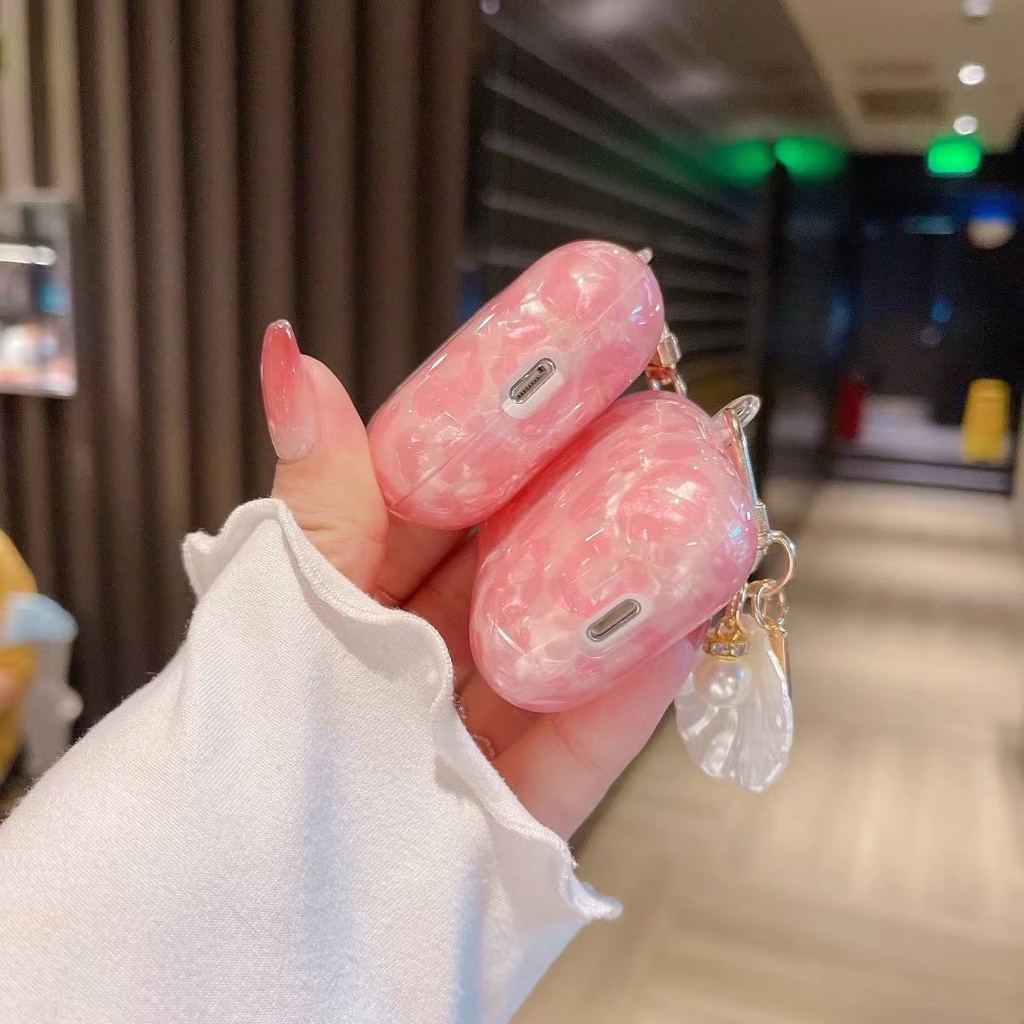 Vỏ Bảo Vệ Hộp Sạc Tai Nghe airpods 1/2 pro Bluetooth Bằng tpu Mềm Họa Tiết Báo Hồng Dễ Thương