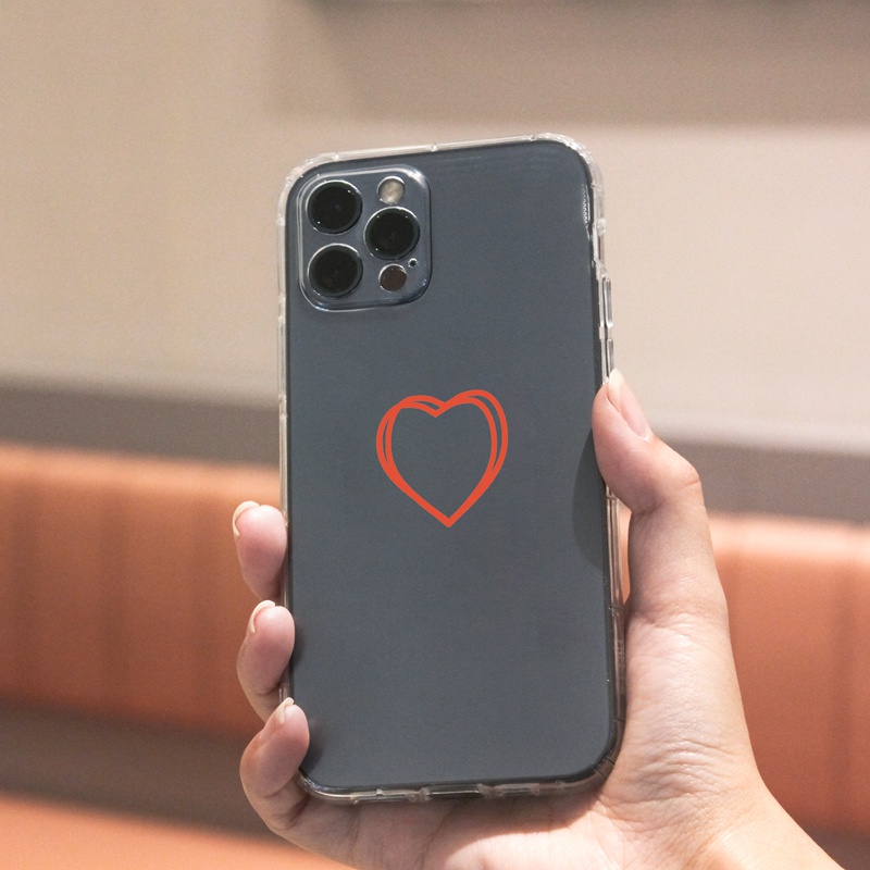 Ốp điện thoại Suntaiho TPU trong suốt trái tim/ mặt cười cho IPhone 13 12 11 Pro Max X Xs Max XR 8 7 6 6S Plus