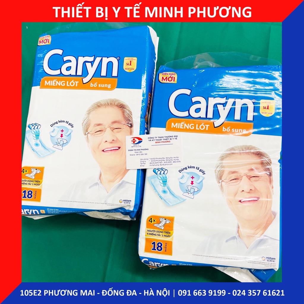 Miếng lót bổ sung Caryn 18 miếng dành cho người già, người bệnh