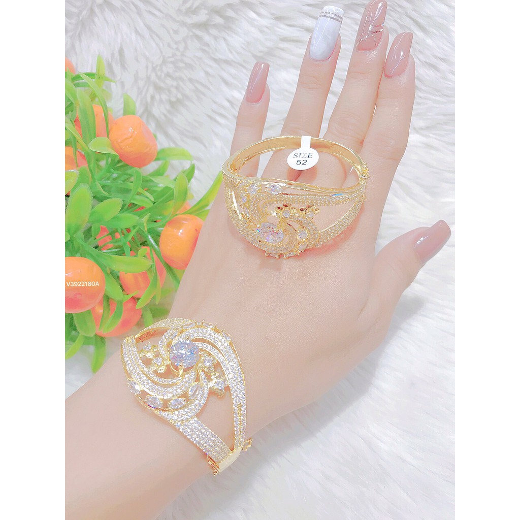 Vòng tay nữ UHA, lắc tay bền màu thiết kế cao cấp sáng lấp lánh