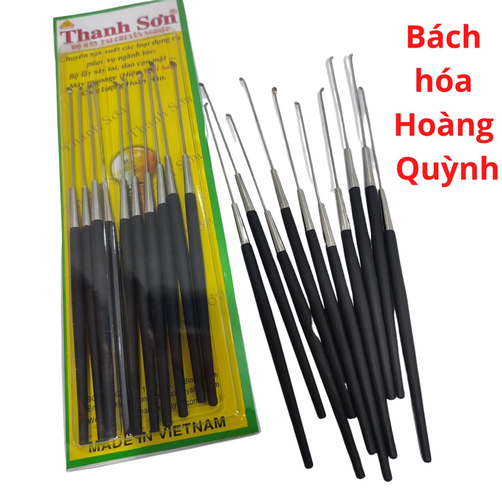 Combo 10 cây móc ráy tai cao cấp cán đen Thanh Sơn.