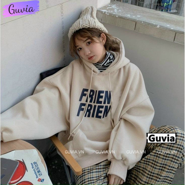 Áo HOODIE FRIEN Nam Nữ Ulzzang Unisex Form Rộng, Áo Khoác Nỉ Hoodie Có Mũ Hàn Quốc Thời Trang GUVIA