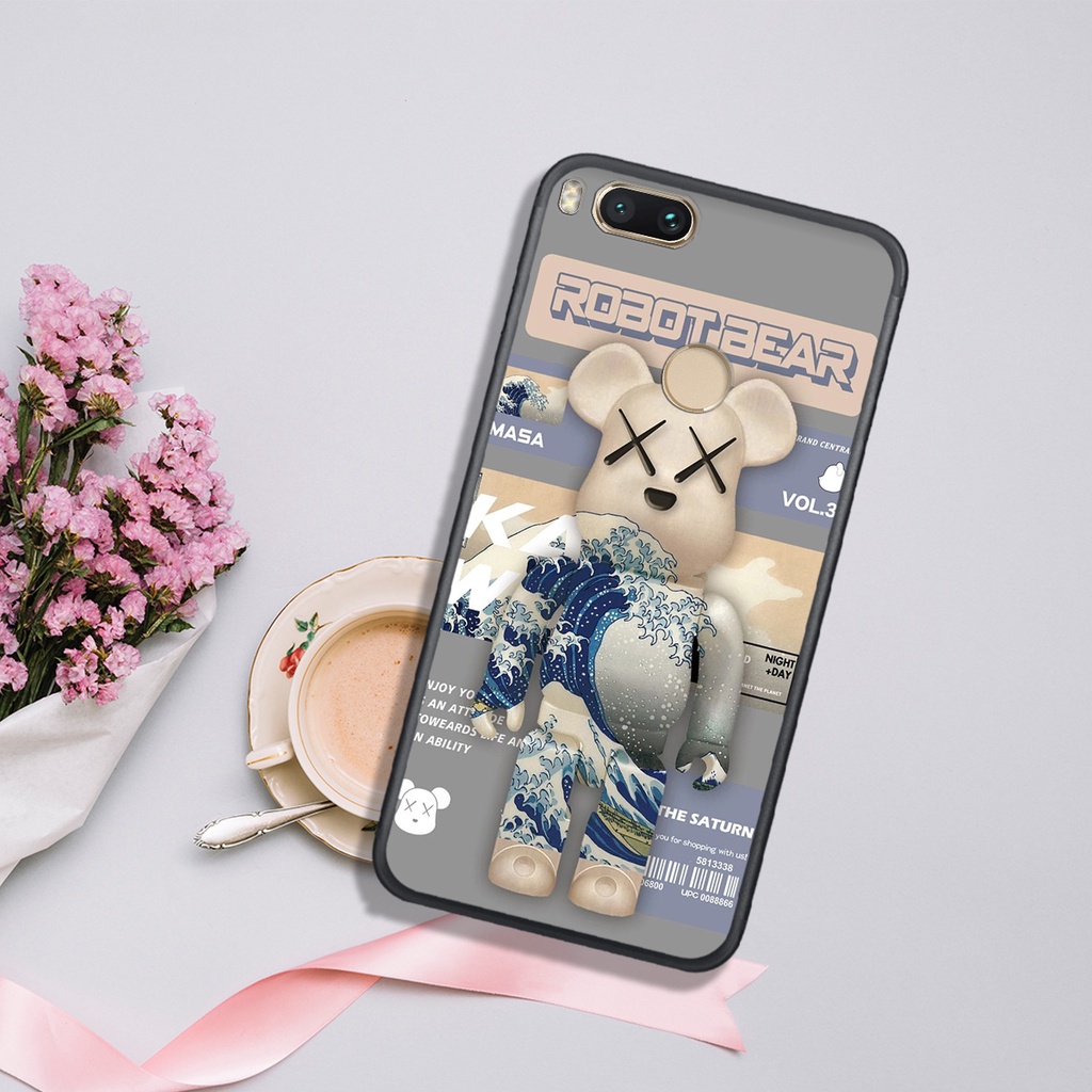[HOT]ỐP  XIAOMI MI 5X - MI A1 , In Hình Gấu Robot họa tiết L-V màu sắc cực đẹp.