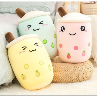 Trà sữa trân châu nhồi bông có kèm mền, chất vải mềm mịn