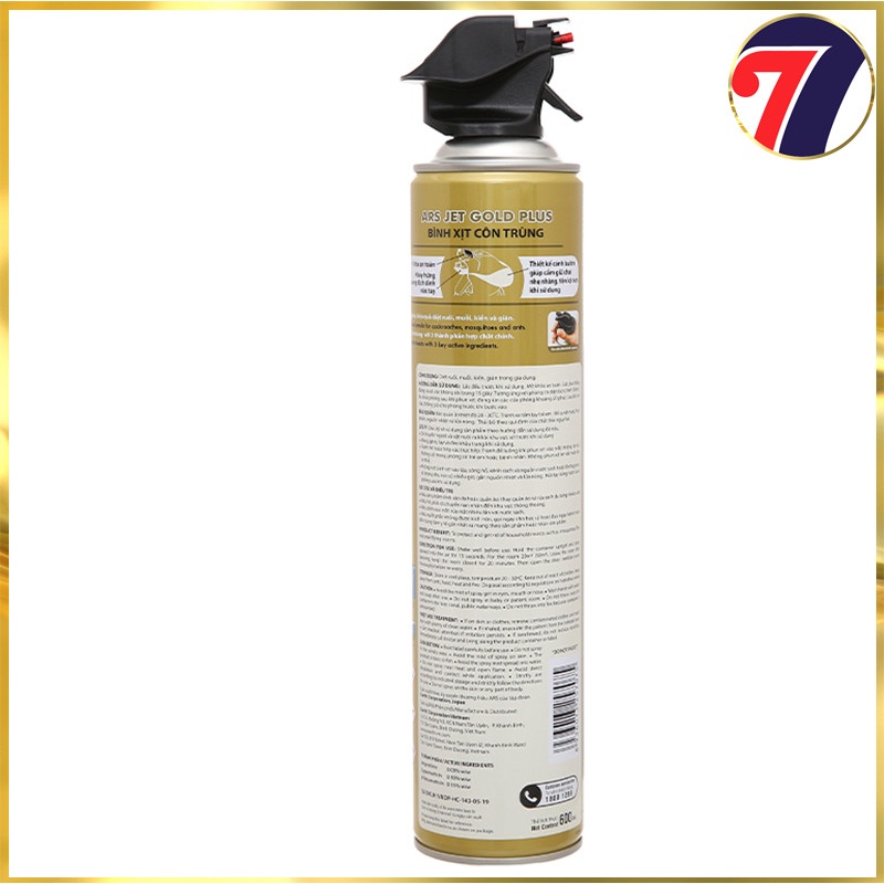Bình xịt côn trùng ARS 600ml CÔNG NGHỆ NHẬT BẢN - Không Mùi (kèm quà tặng - DAO GỌT TRÁI CÂY SIÊU BÉN)
