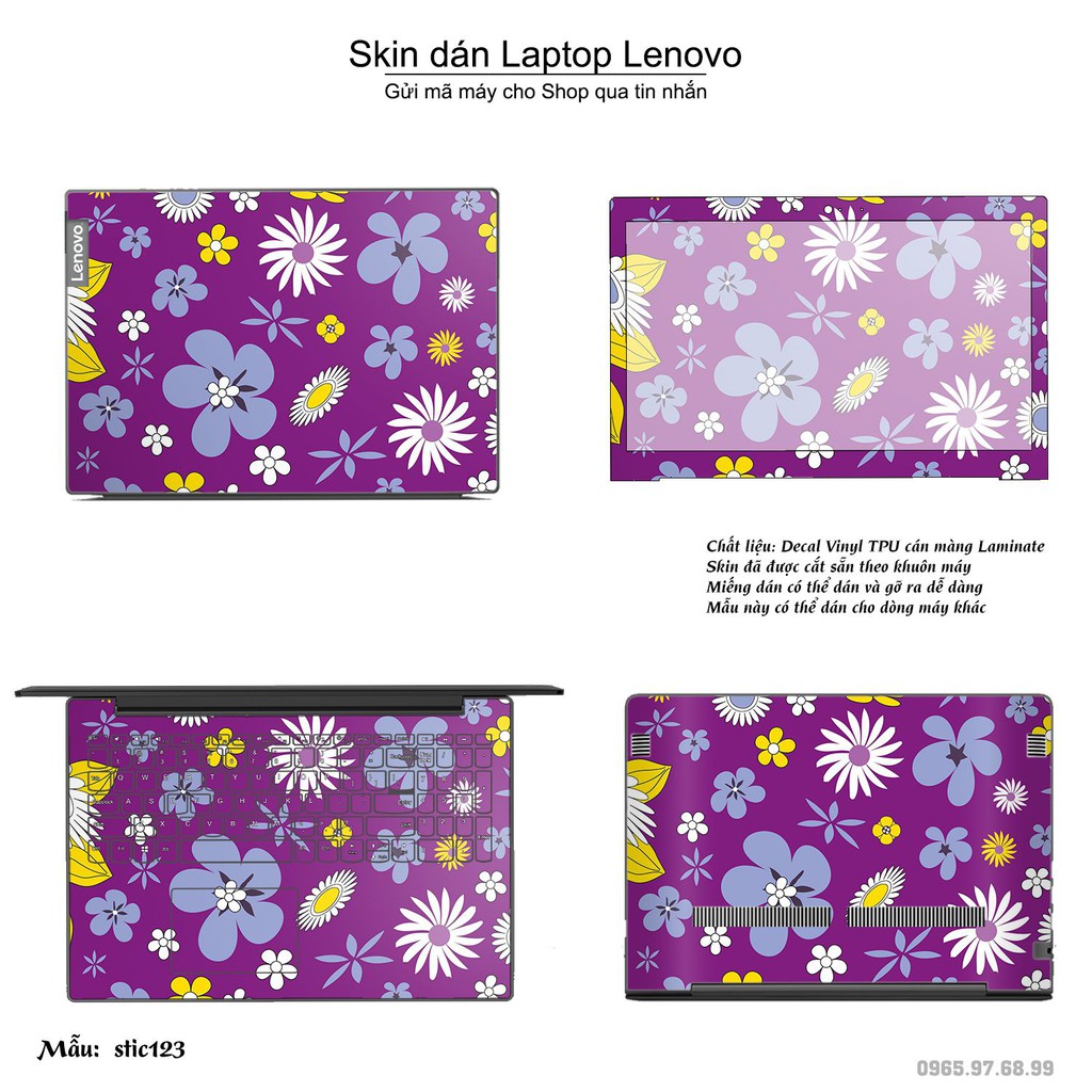 Skin dán Laptop Lenovo in hình Hoa văn sticker _nhiều mẫu 20 (inbox mã máy cho Shop)