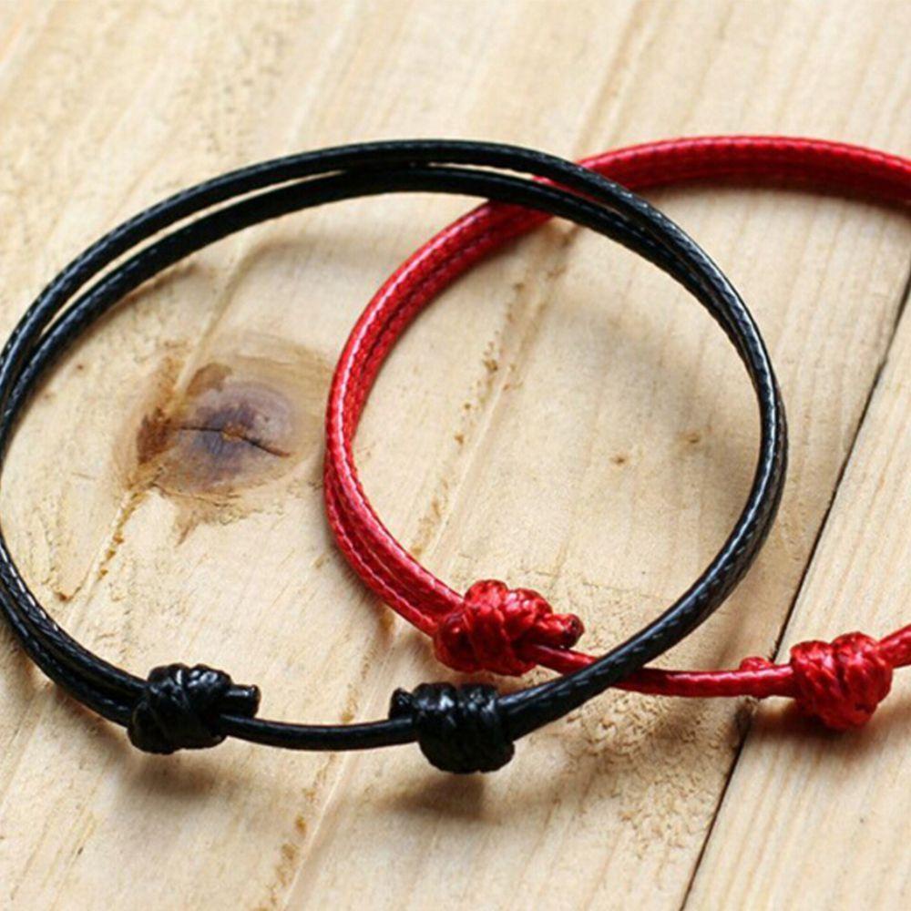 Vòng Tay May Mắn Màu Đỏ Đen Thời Trang Cho Nam Và Nữ