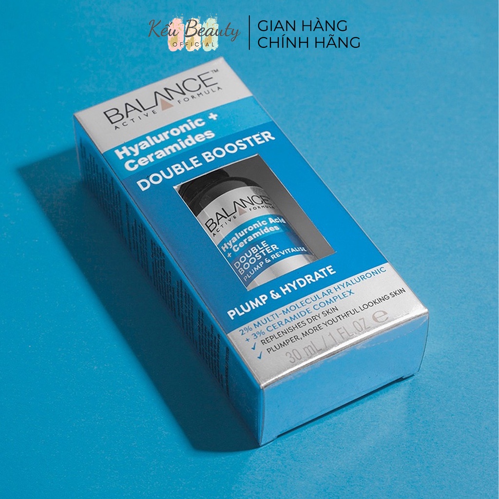 Tinh chất Balance cấp ẩm cho da Active Formula Hyaluronic &amp; Ceramides Double Booster Serum 30ml