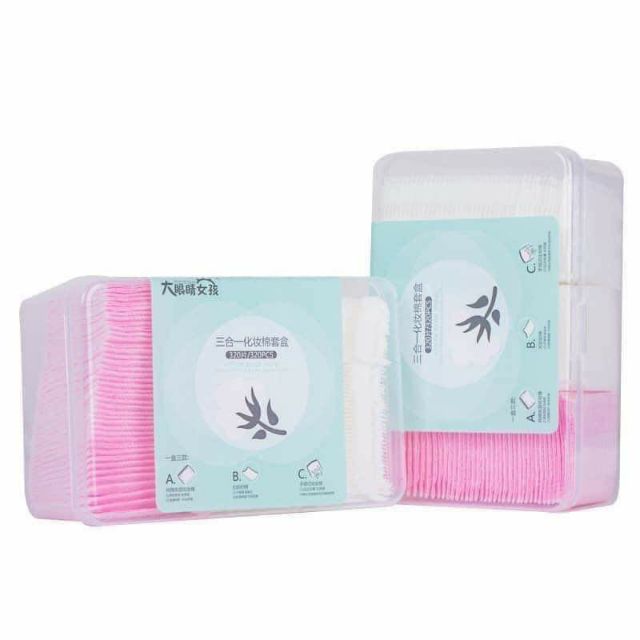 BÔNG TẨY TRANG 100% COTTON( HỘP 320 MIẾNG)