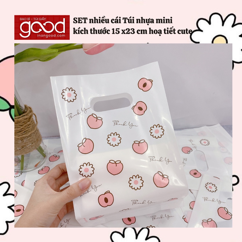 [Clip thật] - SET Túi nilon in nhiều họa tiết dễ thương đủ kích cở