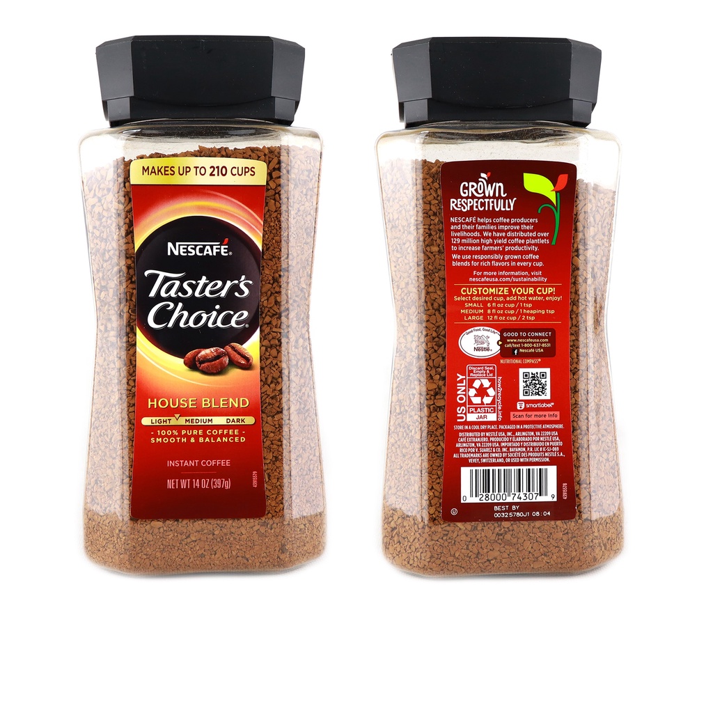 Cà Phê Hòa Tan Nescafe Taster’s Choice House Blend Hàng Mỹ
