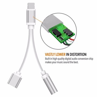 Cáp Chia Lightning Ra 3.5mm Và cổng Sạc Cho iPhone