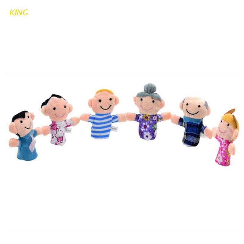 Set 6 Con Rối Ngón Tay Hình Gia Đình Mini Dành Cho Bé