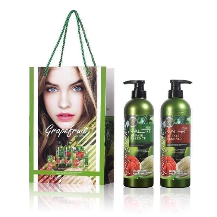 [Chính hãng] Bộ dầu gội xả bưởi Valert Grapefruit siêu mêm mượt phục hồi ngăn rụng kích thích mọc tóc 850mlx2