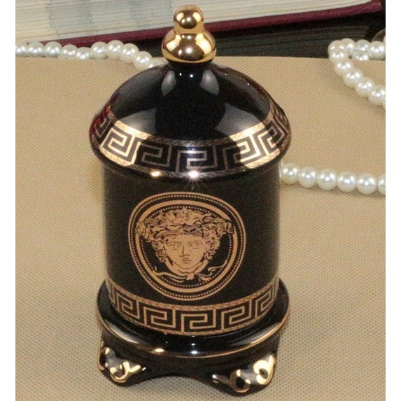 gạt tàn, hũ tăm versace. gạt tàn thuốc lá cao cấp phong cách hiện đại. hũ đựng tăm