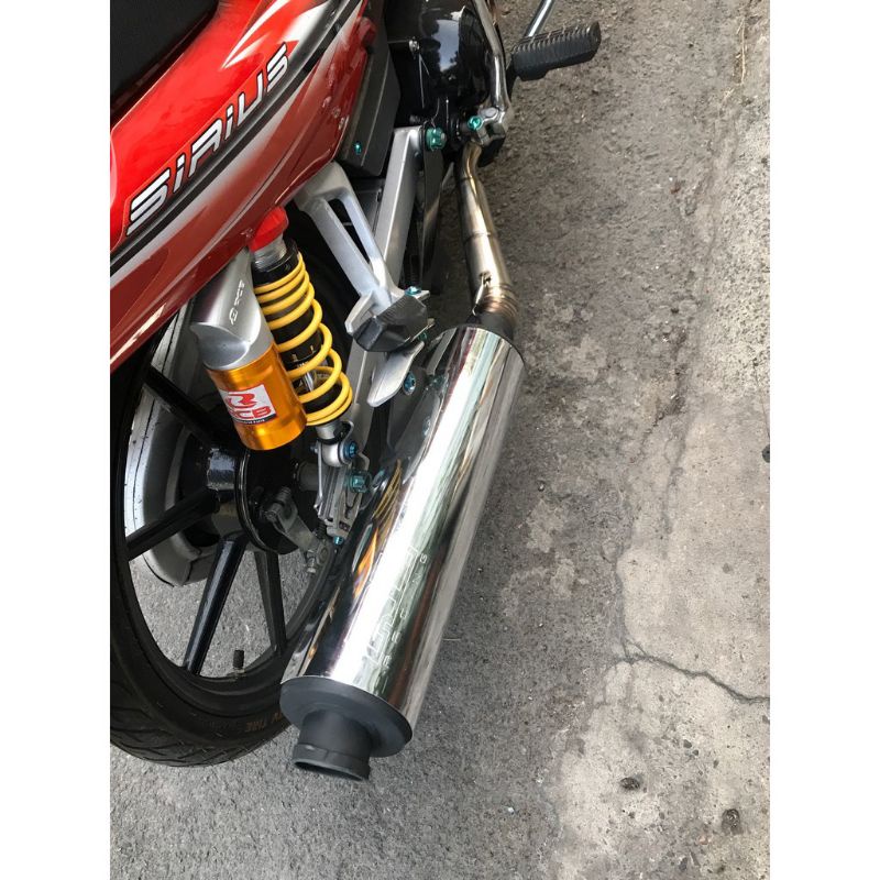 Pô tăng cbr kèm cổ 2 khúc WRX STB gắn winner exciter satria wave sirius