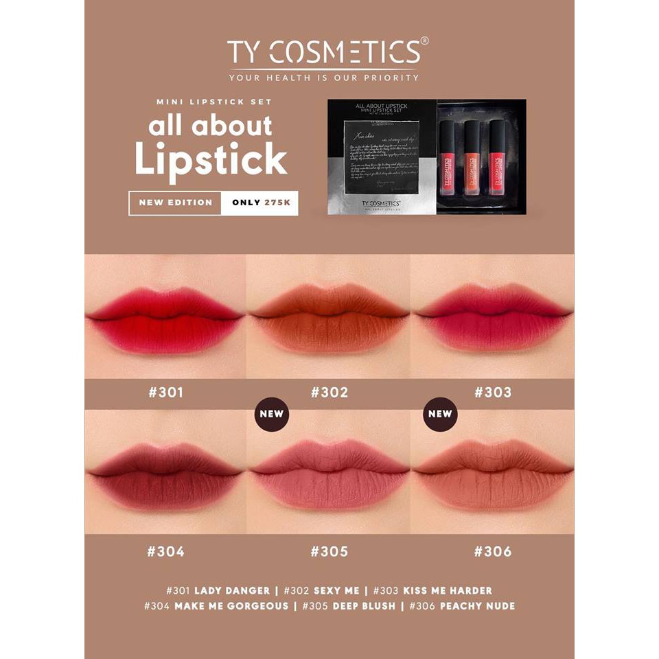 Sale SET 3 SON MINI TY COSMETICS