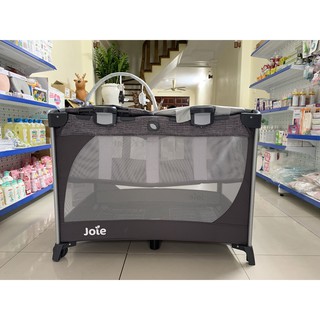 Giường cũi trẻ em Joie Commuter Change & Snooze Linen Gray