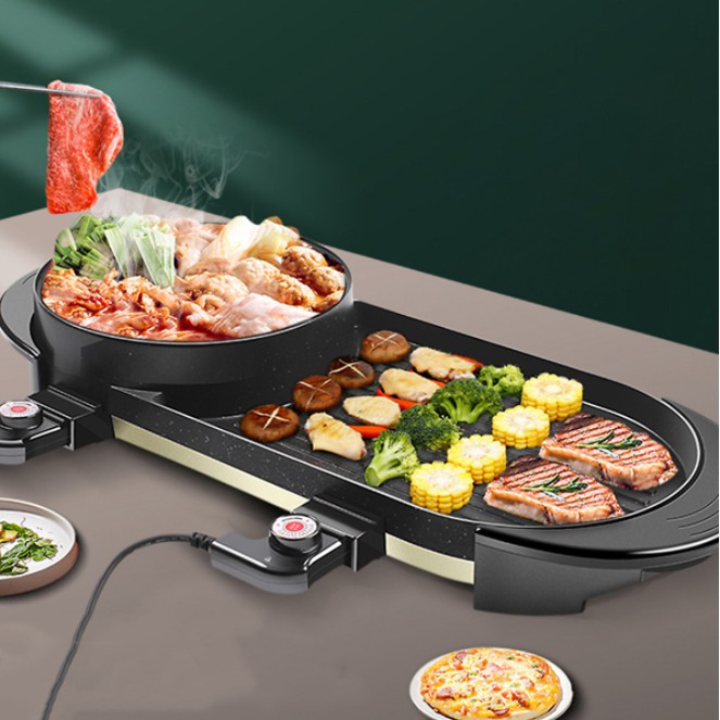 Bếp Lẩu Nướng Điện Đa Năng Chống Dính Công Nghệ Nhật YS-K2200 - Bảo Hành 12 Tháng