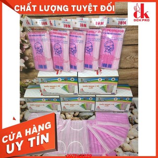 Khẩu Trang Y Tế Hồng 4 Lớp ( 50 Cái Trong 1 Hộp)