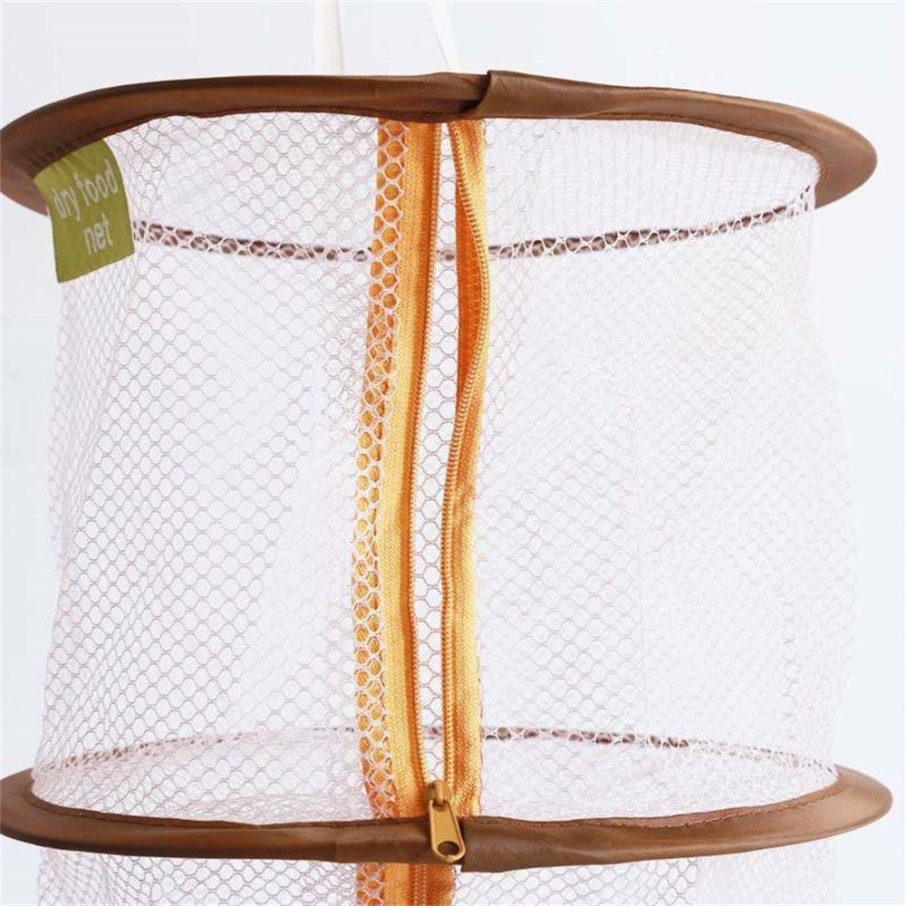 YEW Bathroom Compartment Mesh Bedroom Hanging Storage Breathable Hanging Storage Net Drying Cylindrical Baske Hanger Space Save Mesh Net Bag Home Storage Bag Kids Toy Organizer 3 Tier/Multicolor